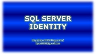 SQL Server Identity