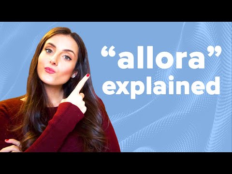 How to use "Allora" in Italian