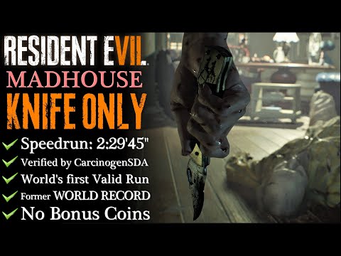 【RE7】KNIFE ONLY/MADHOUSE 2:29'45" FIRST WORLD RECORD  (No commentary)