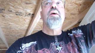 Putting in the outlets in the Off Grid Homestead.