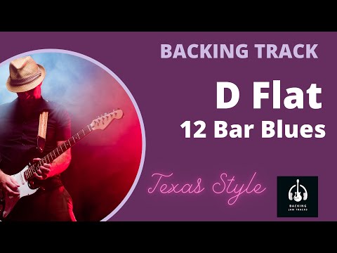 D Flat Major Blues Backing Track - Best Backing Jam Tracks - 12 Bar Blues Db #backingtrack #blues