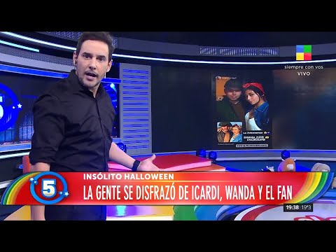 La gente se disfrazó de Icardi, Wanda y el fan 🤣