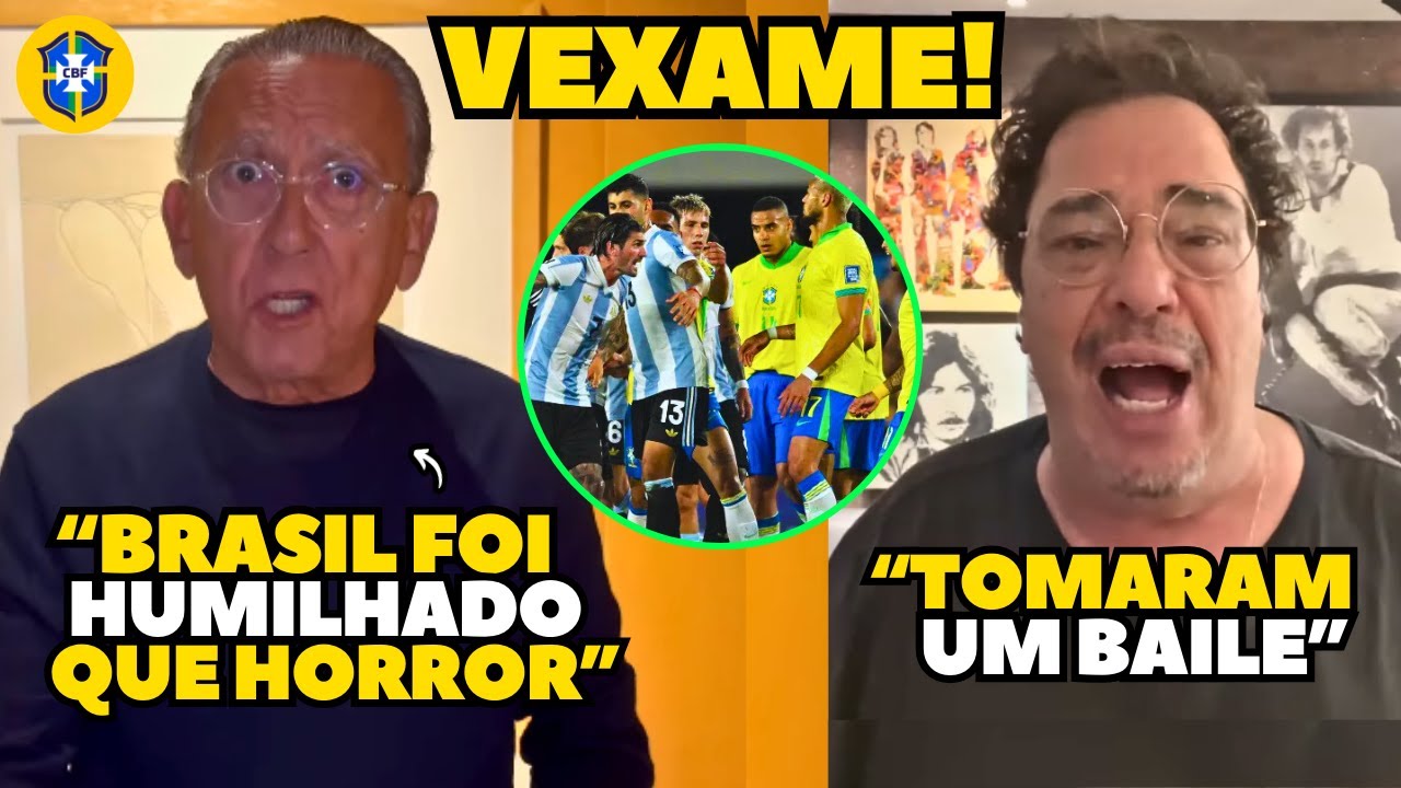 EITA! GALVÃO BUENO E CASAGRANDE DETONAM SELEÇÃO BRASILEIRA APÓS DERROTA PARA ARGENTINA!!