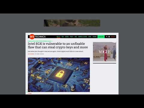 Arstechnica   Intel SGX is vulnerable to an unfixable flaw that can steal crypto keys and more