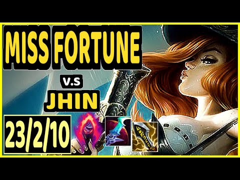 LUGER (MISS FORTUNE) vs JHIN - QUADRAKILL 23/2/10 KDA BOTTOM ADC CHALLENGER GAMEPLAY - EUW