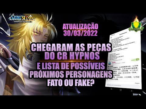 ATUALIZOU com PEÇAS do CR do HYPNOS e NOTÍCIA sobre próximo PERSONAGENS - Saint Seiya Awakening
