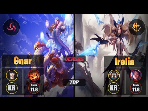 Roach GNAR (Top) [Hail of Blades] VS IRELIA - Challenger KR Patch 11.8