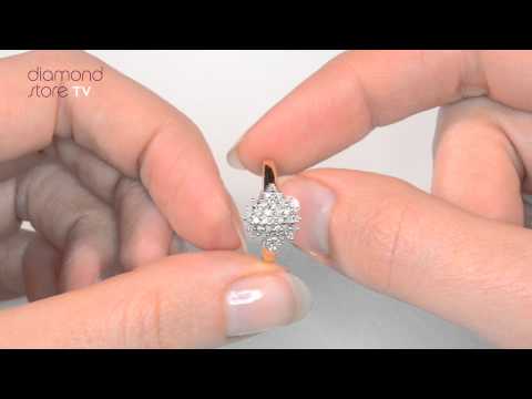 Diamond 0.20ct Cluster Ring Set In 9K Yellow Gold - E4929