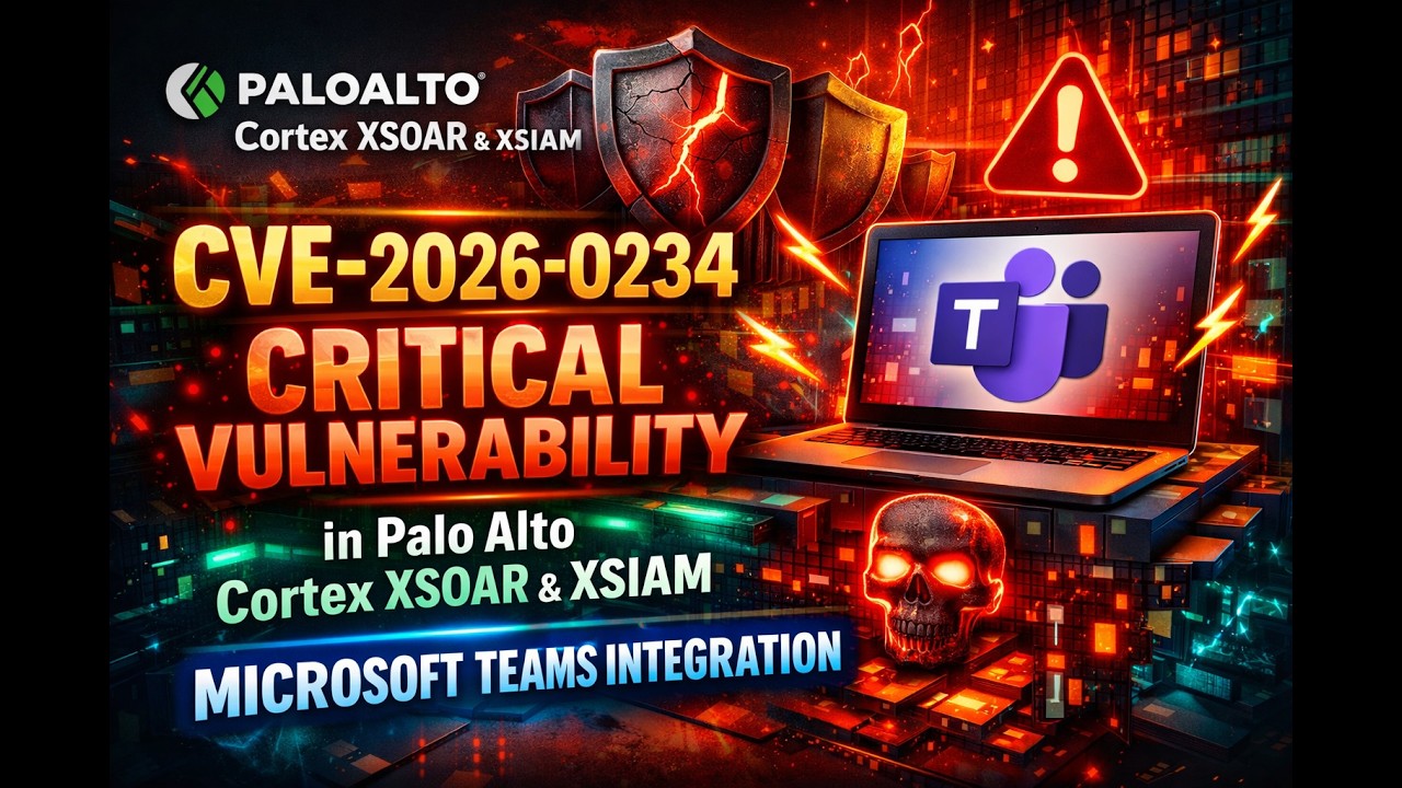 CVE 2026 0234 Critical Vulnerability in Palo Alto Cortex XSOAR and XSIAM Microsoft Teams Integration