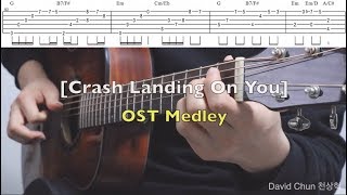 [Fingerstyle Guitar Tab] 사랑의 불시착 OST를 기타로 🎸[Crash Landing on You Medley]
