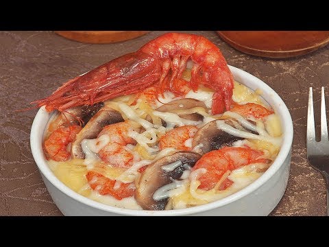 Gratin aux Crevettes et Sauce Béchamel - Hhmmm