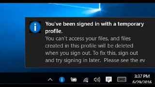 How To Fix Temporary Login Profile Issue On Windows 10 ,8, 8.1, 7