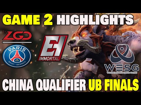 PSG LGD VS EHOME IMMORTAL GAME 2 WESG 2019 China Qualifier UB Finals