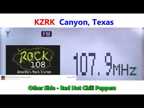 107.9 KZRK - Canyon, Texas captada en Zapopan, México