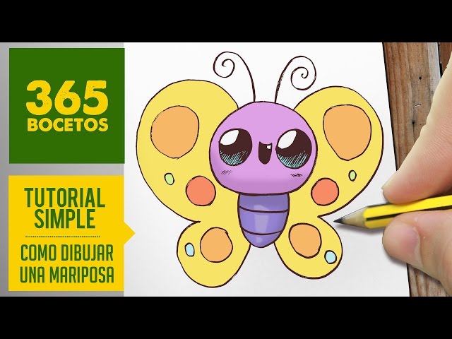 Video COMO DIBUJAR UNA MARIPOSA KAWAII PASO A PASO 