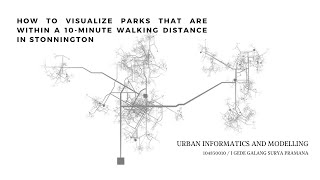 How to visualize parks that are within a 10-minute walking distance in Stonnington