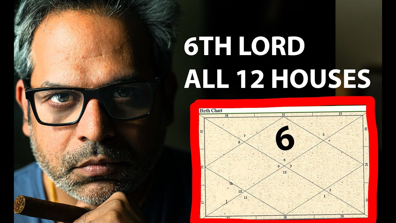 6th lord through all the 12 houses in Vedic Astrology