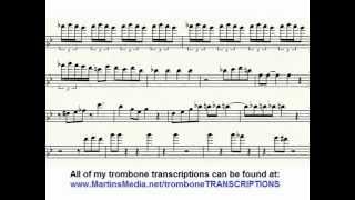 JJ Johnson Blues For Trombone Transcription Transcribed Solo