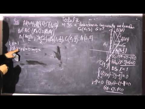 1/2 Lectia 285 - Geometrie plana Geometrie analitica Matrici Determinanti Sisteme liniare - Clasa 12