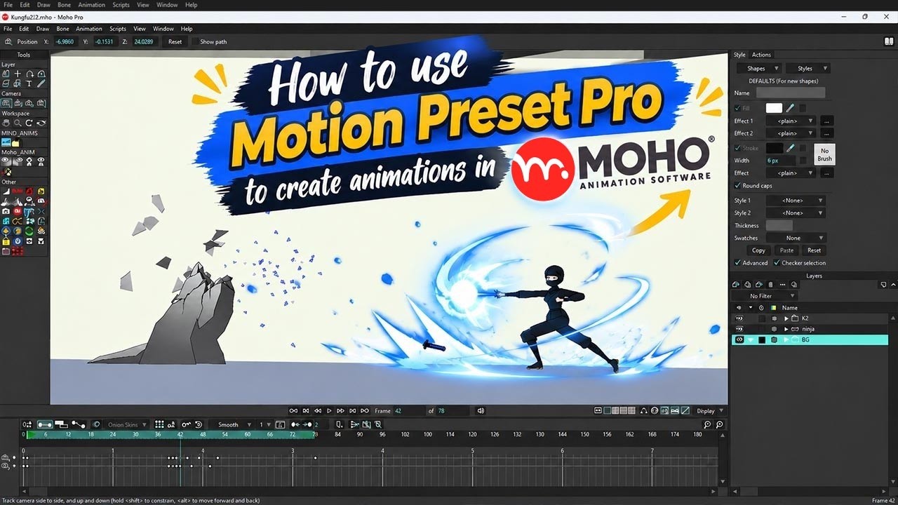 How to Use Motion Presets Pro in Moho (Quick Tutorial)