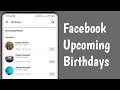 How To Find Upcoming Birthdays on Facebook