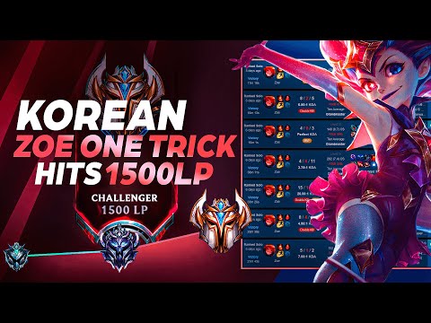 Meet the #1 Zoe world who reached 1500LP in Korean SoloQ... (MATCH-UP vs DOPA)