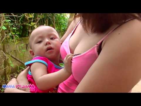 BREASTFEEDING THAI BABY PLAYING WITH MOM 