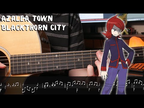 Azalea Town / Blackthorn City - Pokemon Gold/Silver/Crystal - Fingerstyle Guitar Tutorial + TAB