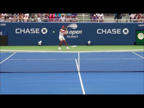 How It Feels to Play Rafael Nadal Court Level View - Rafael Nadal Training ATP Tennis Practice