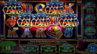 Cash Cave Slot - 5 SYMBOL BONUS RETRIGGER, PRETTY COOL!