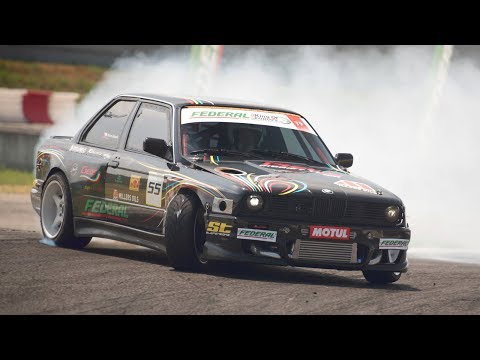 BRUTAL BMW E30 Turbo M62B44 V8 Engine - Drifting & Killing Tires!