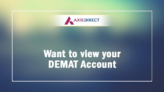 How to View Demat Account - Procedure for Hold & Release of Shares - Axis Direct