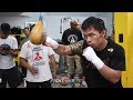MANNY PACQUIAO TRAINING HEAD MOVEMENT FOR KEITH THURMAN IN FINAL WORKOUT BEFORE FIGHT