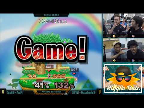The Even Bigger Balc - Spark + Azel vs SFAT + Dizzkidboogie - Doubles Winners Semis - SSBM
