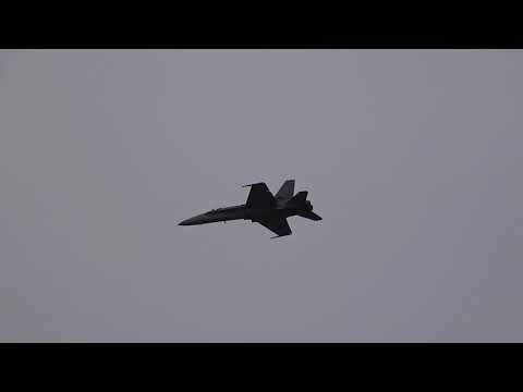 2 RAAF Boeing F/A-18A Classic Hornets Departing Avalon Airport