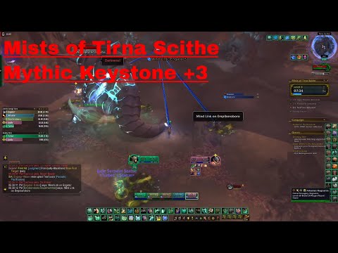 Mists on Tirna Scithe Mythic Keystone +3 WoW Shadowlands. (Mistweaver Monk POV)