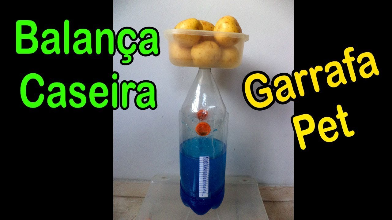 Como fazer uma balança com duas garrafas pet