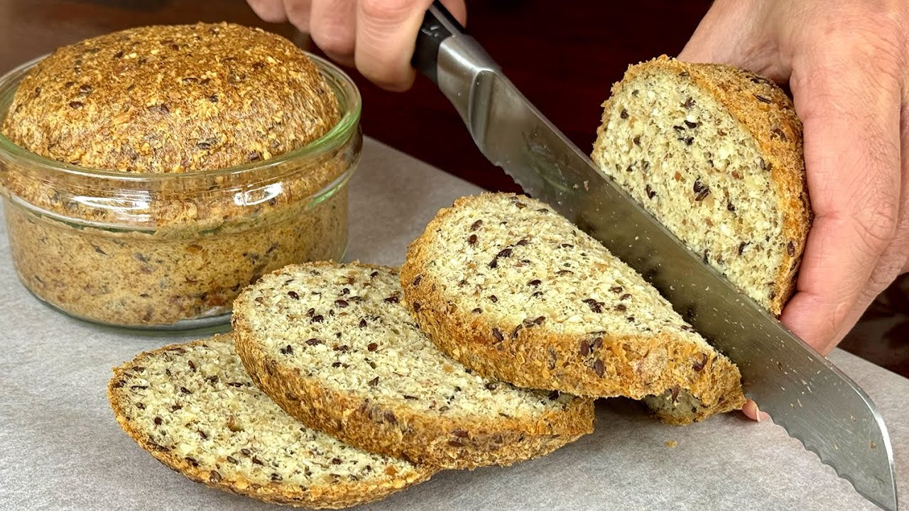 🔥 I don't eat white flour! Bread in a jar in a minute! No yeast, no sugar