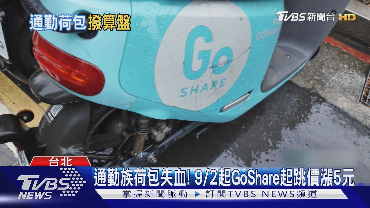 通勤族荷包失血!9/2起GoShare起跳價漲5元