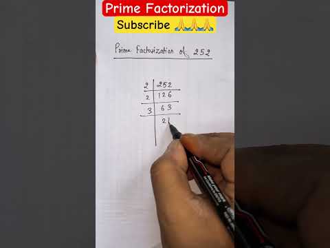 Prime Factorization of 252 #maths #factorize #math
