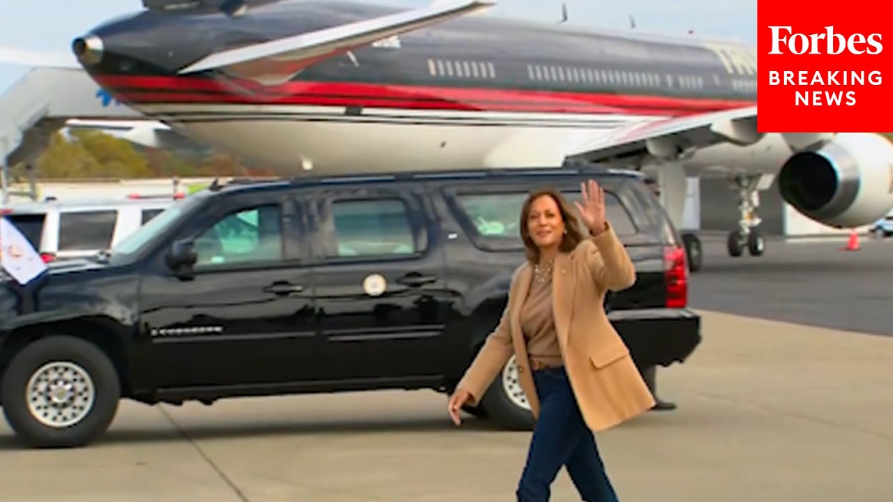 JUST IN: Kamala Harris Arrives In North Carolina Ahead Of Charlotte Campaign Rally