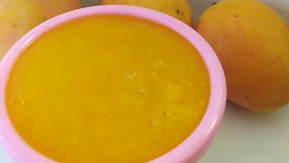 DELICIOSA PAPILLA DE MANGO 🥭 PARA BEBÉS DE 6 MESES