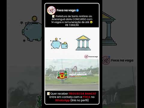 PREFEITURA DE SANTO ANTÔNIO DO ARACANGUÁ/SP: EDITAL PUBLICADO!