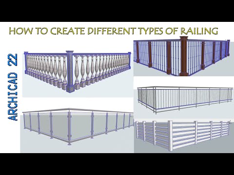 How to create different types of railing... #GRAPHISOFT  #archicad #railing