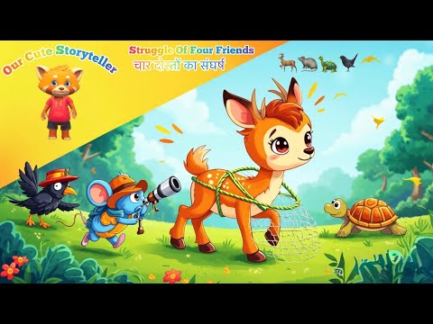 चार दोस्तों का संघर्ष | Hindi Kahaniya For Kids