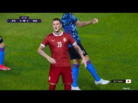 Japão Vs Sérvia Amistoso Internacional Simulação PES21 (PS4) 11/06/21