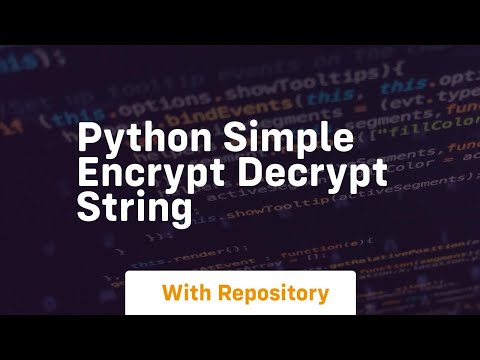 Python Simple Encrypt Decrypt String