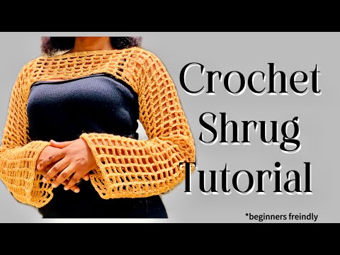 Easiest Crochet Shrug/Sleeves tutorial🌼 Fishnet sleeves/Crochet mesh ||Craftorria #crochet #diy