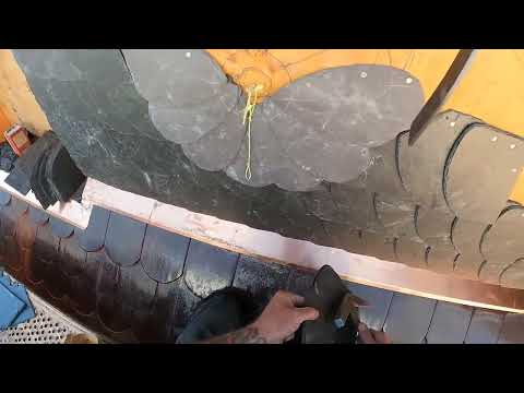 Schuppendeckung an Hechtgaube - Teil 6 - Schieferblume - Schieferdecker Sachsen