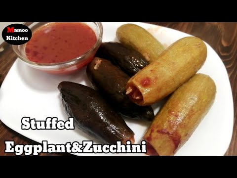 Stuffed Eggplant and Zucchini Recipe / Arabic Style
